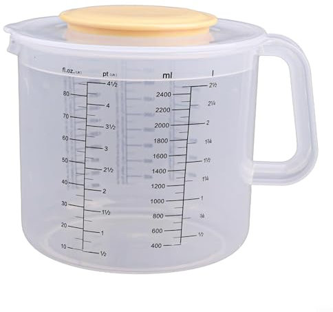 Bol mélangeur pratique transparent pour préparer la crème avec bec verseur et échelle