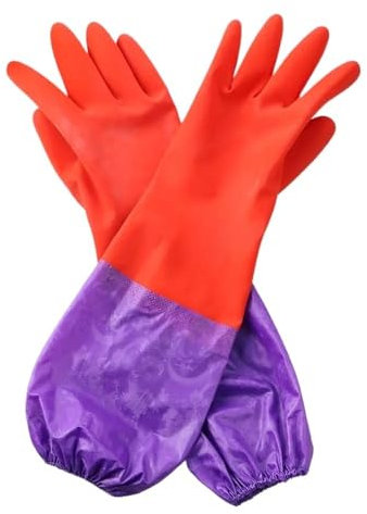 MWAHJU Guantes De Limpieza Guantes largos gruesos y cálidos for lavar platos, guantes de limpieza for el hogar, ropa de invierno, 3 uds. Para Uso DoméStico