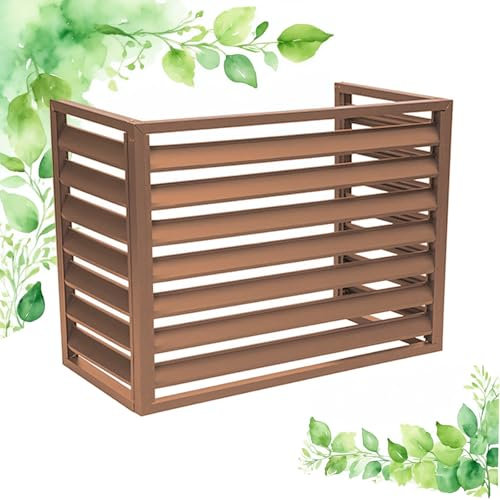 Unmjgybc cubierta de aire acondicionado pared exterior balcón L100*W50*H70(1.5P) fácil de instalar y sin mantenimiento embellecer la fachada proteger la unidad de aire acondicionado contra