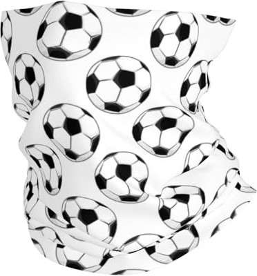 Braga De Cuello Balones De Fútbol Blancos Bufanda Deportiva Pasamontañas Elastica Pañuelos Cabeza Multifuncional para Pesca Unisexo Caza 25X50 Cm