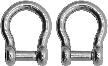 Extreme Max 3006.8408.2 BoatTector Stainless Steel Bow Shackle with No-Snag Pin - 5/16, 2-Pack