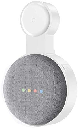 Baaletc Hållare att hänga i vägguttag för Google Home Mini röstassistenter och Nest Mini (2:a generationen), kompakt hållare med fodral för att sätta i vägguttag i kök, badrum och sovrum, döljer Google Home mini-sladd
