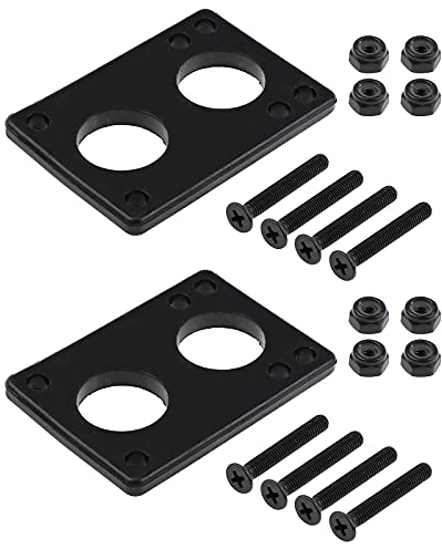 eMagTech 2X Skateboard Longboard Aufstieg Pads Riser Pads mit 8 Schrauben, 8 Schraubenmutter Reparatur Set