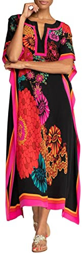 Bsubseach Strandkaftan, klänning, kortärmad, loungewear, kaftan, strandklänning, ledig, för kvinnor, En Storlek