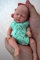Generisch MYREBABY 7 Zoll Mini-Silikon-Baby, wiedergeborene Babypuppen, Silikon-Ganzkörper-realistische Neugeborene-Babypuppe, echte Miniatur-Babypuppe (Mädchen)