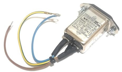 Generico Filtro di Rete antidisturbo EMI Spina Maschio IEC 250V 6A 50/60Hz da Pannello