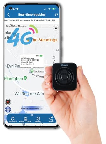 Winnes S1 GPS Tracker 4G Mini GPS Tracker Mit SIM-Karte Und Benutzerdefinierte Schaltflächen Anti-Thief SOS Auto GPS Weltweite Abdeckung Echtzeit Tracking Für Auto Brieftasche Koffer Kinder