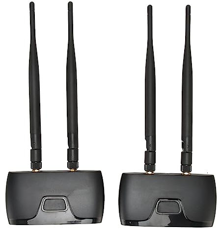 Extensor de Interfaz Multimedia HD, Transmisor AV, Receptor de 656 Pies, Antena Dual Antiinterferencias sin Pérdidas, 2,4G, 5G para (Enchufe de la UE)