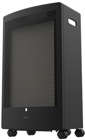Cecotec Stufa a Gas ReadyWarm 5300 Catalytic. 3000 W di potenza in 2 livelli, calore uniforme, triplo sistema di sicurezza, compatibile con bombole di gas da 13 kg di capacità, maniglie e 4 ruote