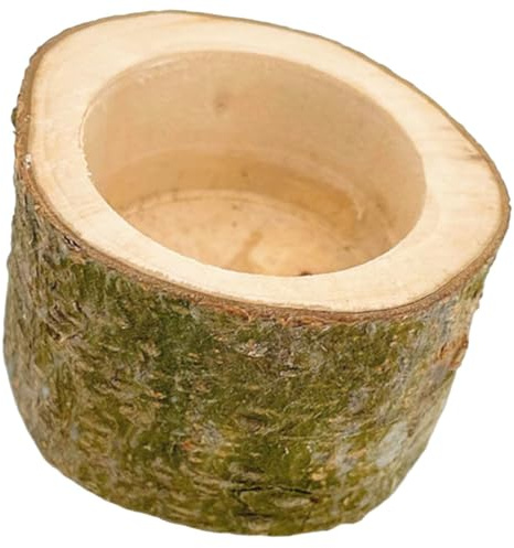 UPKOCH Tazón de Madera para Chinchilla y Hámster Superficie Lisa, Fácil de Limpiar, Adecuado para Alimentar Mascotas Pequeñas en Casa