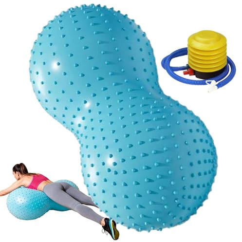 Exercise Ball – PVC -Shaped 90x45cm | Inflatable Massage Fitness Roller for Adults and Kids | Children's Sensory Integration Training | Stable Tool for Yoga Pilates and Gym