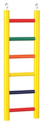 Prevue Pet Products BPV01135 Carpenter Creations Hardwood Bird Ladder with 6 Rungs, 12-Inch, Colors Vary