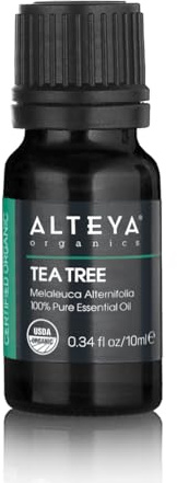 Alteya ekologisk tea tree olja (Melaleuca Alternifolia) 10 ml – 100 % USDA-certifierad ekologisk naturlig tea tree eterisk olja