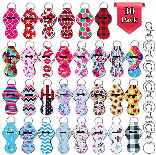 shynek Lot de 30 porte-baume à lèvres avec 30 clips pour rouge à lèvres, rouge à lèvres, baume à lèvres (couleurs assorties)
