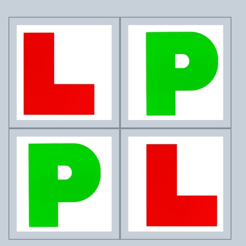 KARAN KING Fully Magnetic Red L Plates 2 Pack and Green P Plates 2 Pack Learner Plates for Car Magnetic Extra Thick Strong Learner Sticker for New Drivers, Perfect for Driving Security