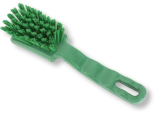 SPARTA 41395EC09 Plastic Scrub Brush, Detail Brush, Kitchen Brush With Hanging Hole For Cleaning, 7 Inches, Green