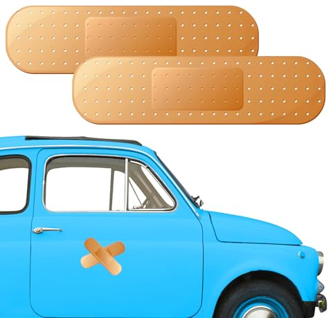 Car Plaster Sticker, 2 Pcs Car Sticking Plaster 25 * 7cm Funny Bandage Cars Stickers and Decals Scratched Cars Stickers Cars Decal for Dents Bump Blemish