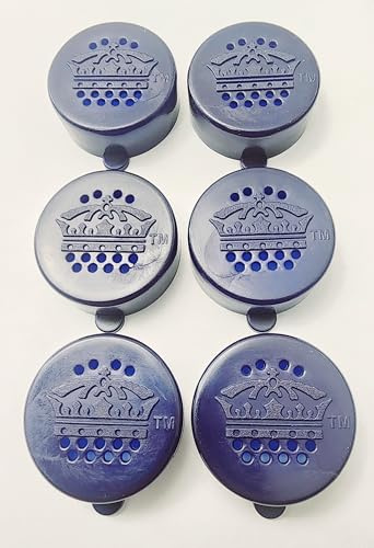 Generic 6 Salt and Pepper Caps for Corona Bottles - Blue Plastic Bottle Caps - FOOD SHAKER
