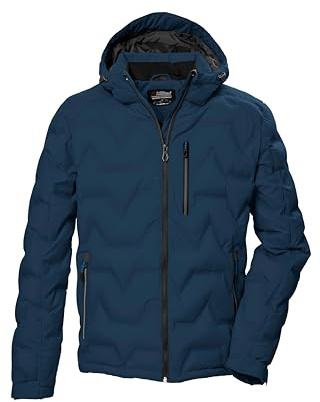 killtec Hombre Chaqueta acolchada con capucha/chaqueta repelente al agua KOW 60 MN QLTD JCKT, dunkelblau, XL, 41834-000