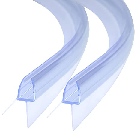 DOPPOSO 2 x 70 cm böjd duschtätning ersättningstätning för 4 mm/5 mm/6 mm glastjocklek duschdörr tätning