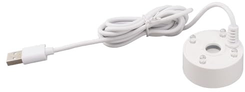 Teichnebler, 5V Wasserdichter Ultraschall-Nebelerzeuger für Bonsai (WHITE)