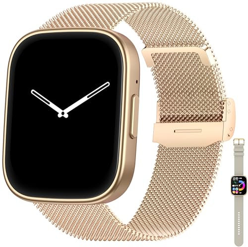 Levowatch DOITX3 Damen Smartwatch, Sprachassistent, 2.1 AMOLED Always-On Display, 3 Armbänder, BT5.3, für Android iOS, Fitness Tracker Uhr, Telefonfunktion, Schlafmonitor, wasserdicht, Realtek Chip