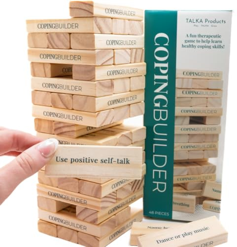 Coping Builder - Coping Skills Games for Kids & Teens, SEL Tool for Elementary Students, Counseling & Therapy Game for Children & Adolescents, Self-Regulation Tool, Anger & Anxiety Activity