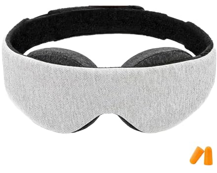 Cubiertas para los a ligeros para dormir, máscara de sueño ajustable con tapones para los oídos, cubierta de sombra de los ojos, máscara de presión ciega be