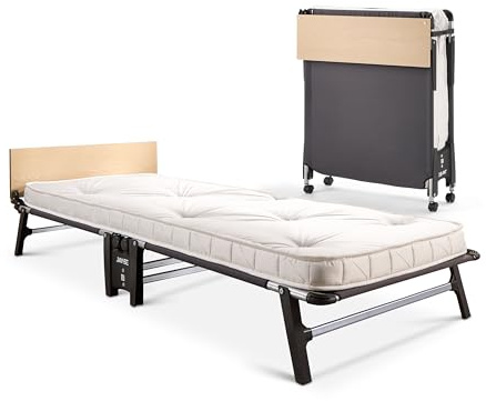 JAY-BE QP80 Quick Folding Bed with Deep Pocket Sprung Mattress, Single