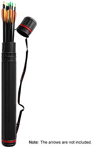 Aumotop Tube de Boîte à Flèches Télescopique avec Sangle Durable et Réglable pour Ranger et Transporter Les Flèches, Amateurs de Tir, Matériau PE (Étui de flèche et Support EVA 2 pièces)