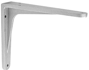 Gedotec Schwerlastkonsole Aluminium silber matt - Sparta | 1 Stück - Regalträger für die Wandmontage | Maße: 115 x 140 x 32 mm | 100 kg Tragkraft | Stahlwinkel - Regalkonsole - Winkelkonsole - Träger