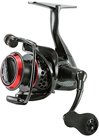 okuma Ceymar Leichte Spinnrolle, C-55, Schwarz/Rot
