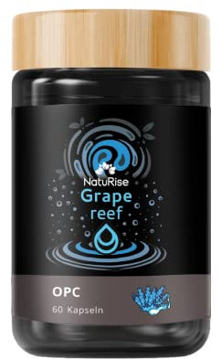 NatuRise® OPC Traubenkernextrakt 90 Kapseln - Hochdosiert - Laborgeprüft - UV-Glas