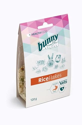 Bunny Riceflakes | 120 g | Mangime complementare per conigli nani e roditori | Può fungere da cibo delicato per i proplemi digestivi | In caso di problemi gastrointestinali