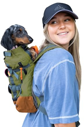 K9 Sport Sack Urban 3 - Medium, Leafy - Ideal for Dogs with 17-19” Back Length - Dual-Use, Backpack-Style Carrier + Everyday Pack