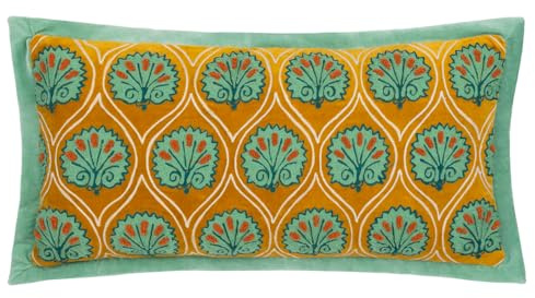 Paoletti Casa Funda de cojín de Terciopelo de algodón Bordado