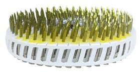 Chiodi a rullo a testa tonda in acciaio inox A2 - 2,5-2,7 x 65 mm - Rotolo 200 pezzi