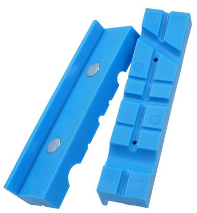 Mulcort Bande de protection magnétique pour mâchoires d'étau, 2 pièces, coussinets antidérapants pour mâchoires, mâchoires souples pour étau de comptoir, coussinets de mâchoire fortement magnétiques