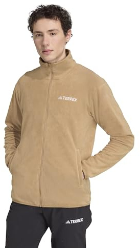 adidas Men's Terrex Multi Essentials Full Zip Fleece Jacket, Cardboard, L