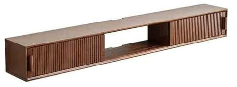 Générique Modern flytande TV-bänk i valnöt i bokvägg med skjutdörr, robust vardagsrumsmöbel (150 cm)