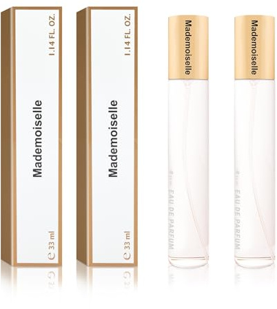 NAINA Damenparfüm Set Mademoiselle 2x 33ml – Inspirierte Parfüm Damen – Parfümfläschchen Spray, Flakon Eau de Parfum – Einzigartiger Duft und Dufterlebnisse - Damendüfte Satz mit zwei 33ml