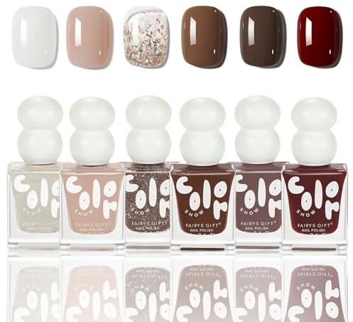 Nagellack snabbtorkande – långvarig färglack utan UV-lampa, lätt att applicera, naturlig nagelpolering för gör-det-själv nageldesign och manikyr hemma gör-det-själv nagelkonst skönhet