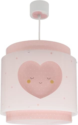 Dalber Lámpara Techo Colgante Infantil Corazones Rosa 76012MS E27