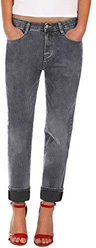 Fraternel Pantalones Vaqueros Mujer Boyfriend Gris XXL