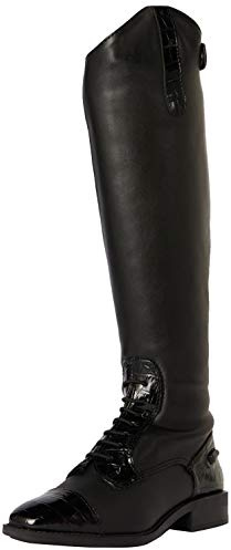 Rhinegold Elite Santorini Riding Boot-6(39) Botas de equitación de Piel largas, Negro, Size 6 (EU39) -Calf 0