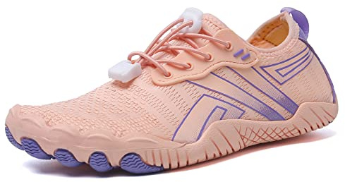 Quick Dry Barefoot Aqua Shoes - Mens Womens Beach & Pool Shoes for Swim, Surf & Diving