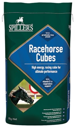 SPILLERS Racehorse Cubes, 25KG – High Energy Feed – Racing Cubes for Ultimate Performance – Equine Food Suitable for Racehorses & Performance Horses