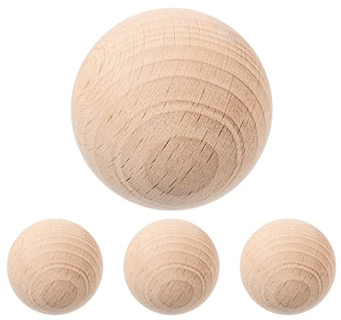 Supvox 4stücke Holz Boccia Kugeln Rollende Grasbälle Sportbälle Für Draußen Boccia-Spiel Tragbares Holz-Outdoor-Boccia Mit Holzkugeln Für Junge Mädchen