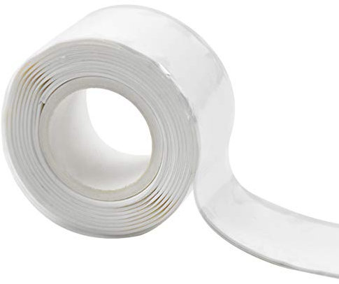 Wasserfestes Klebeband 1M x 25mm, Wasserdichtes Klebeband, Dichtband Selbstklebend Wasserdicht, Selbstverschweißendes Isolierband für Wasserleitungen, Dichtungsband Transparent für Reparaturen