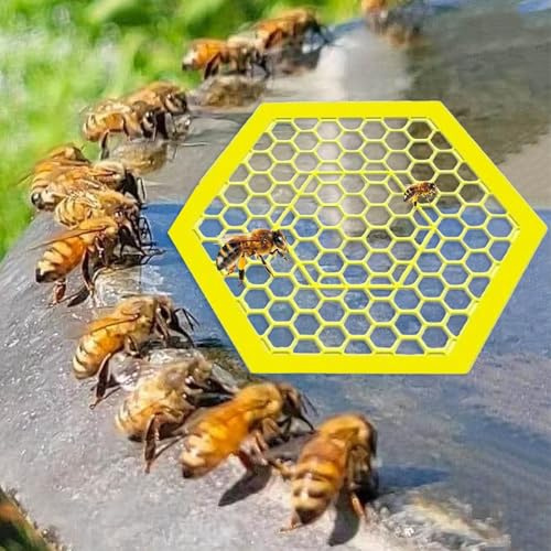 Lot de 2 îles flottantes pour abeilles, abreuvoir, point d'eau, île flottante pour abeilles, nourriture pour abeilles, bain d'abeilles, décoration de jardin, île de pollinisateur flottante (D)